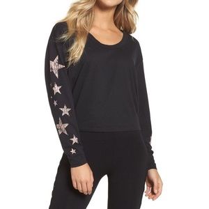 FREE PEOPLE// long sleeve starry top // XS